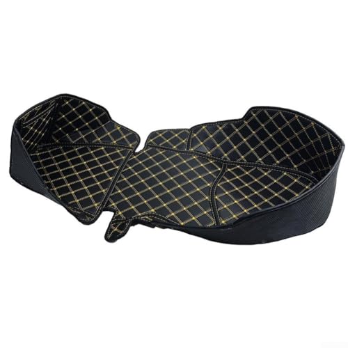 Zilimontt Motorrad-Aufbewahrungsbox-Auskleidung für Yamaha XMAX 300, 250, 400, schwarzes PU-Leder-Schutzpolster, passend für Rollersitzbezug 33 x 30 x 8 cm