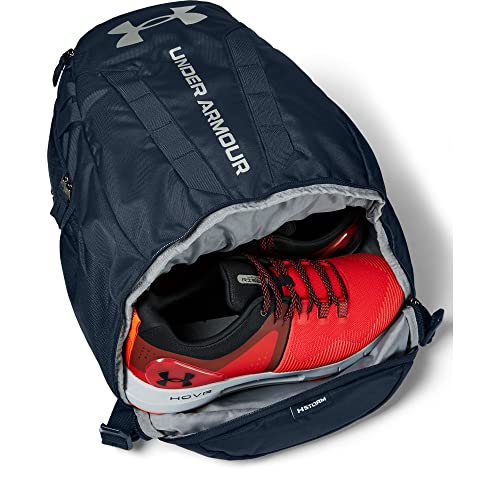 image for Under Armour Unisex-Adult Hustle 5.0 Backpack , Academy Blue (408)/Sil