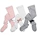 Lishang 3 Paia Collant Calzamaglia Bambina Cotone Caldo Bambino Collant Calze Maglia Neonata Pantyhose Tights Leggings Ragazze Inverno Leggings Calze Bimba (L (4-6 anni))