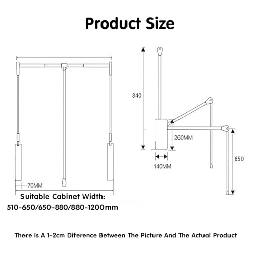 Tringle de penderie réglable pour optimiser un placard haut et nizer