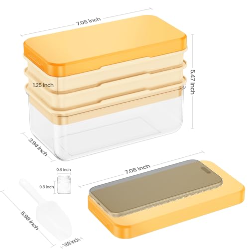 PHINOX Ice Cube Tray with Lid and Bin, 3 Pack Plastic Ice Cube Tray Molds, 84 pcs Ice Trays for freezer, Chilling Drinks, Whiskey & Cocktails, with Ice Container and Ice Scoop, BPA-Free by PHINOX - Image 3