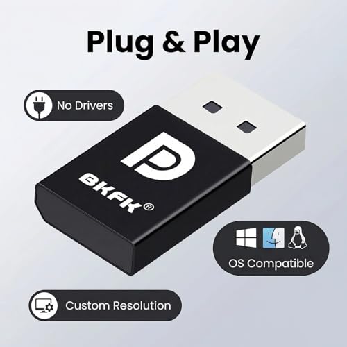 Image of 10 Pack DP Dummy Plug 4K@17Hz, 1080P@60Hz EDID Emulator
