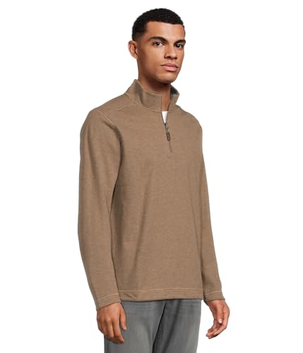 Johnston & Murphy Men's Reversible Solid Quarter-Zip2