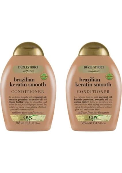 OGX Brezilyalı Keratin Terapisi Şampuanı, 385 ml, 2'li Paket