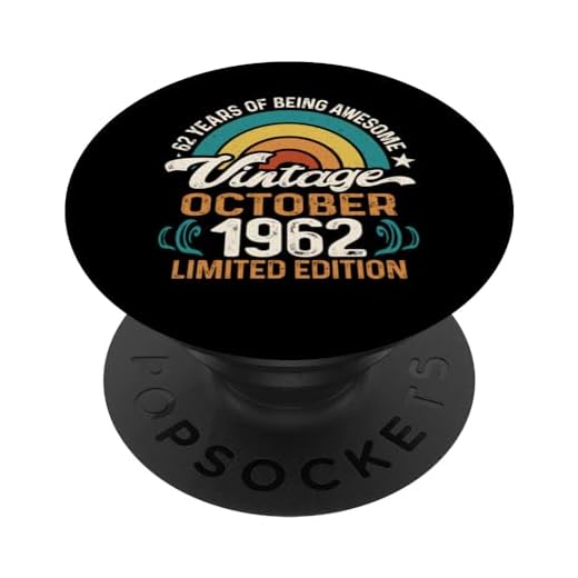 Retro Sunset 62 Años Nacido Octubre 1962 - Cumpleaños 62 PopSockets PopGrip Intercambiable