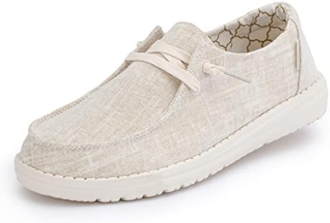 Hey Dude Women's Wendy Sparkling Gold Size 8 | Women’s Shoes | Women’s Lace Up Loafers | Comfortable & Light-Weight