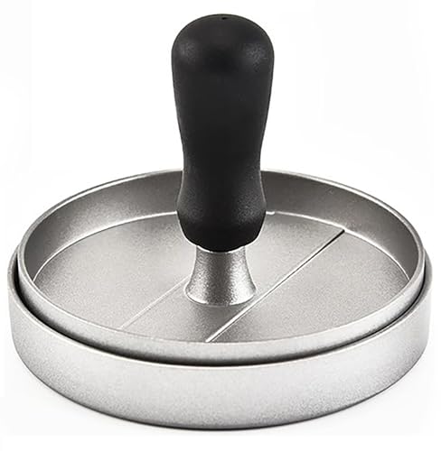 YIKANGHENG Meat Barbecue Presses Mold, 4.6 Inch Stainless Steel Round Hamburger Meat Presses Mold for Kitchen