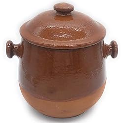 Olla De Barro Grande 15 Litros Puchero de barro para cocinar 14 litros de 30 cm x 30 cm