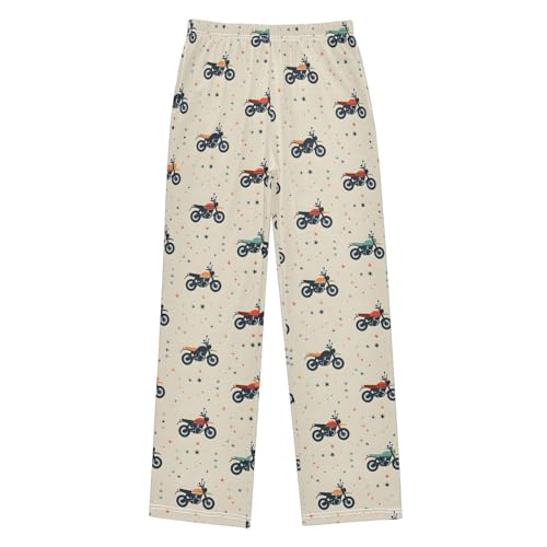 Pajama Pants Retro Motorcycles Stars Long Sleep Pants Lounge Bottoms