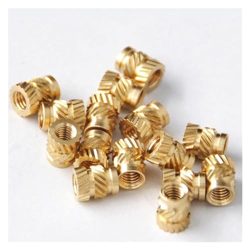 Dadi zigrinati con inserto filettato, dado hot melt 200 pezzi M3 Raccordo a pressare in ottone zigrinato filettato Dissipatore di calore e tipo di stampaggio a iniezione Dado in rame intarsiato con pr