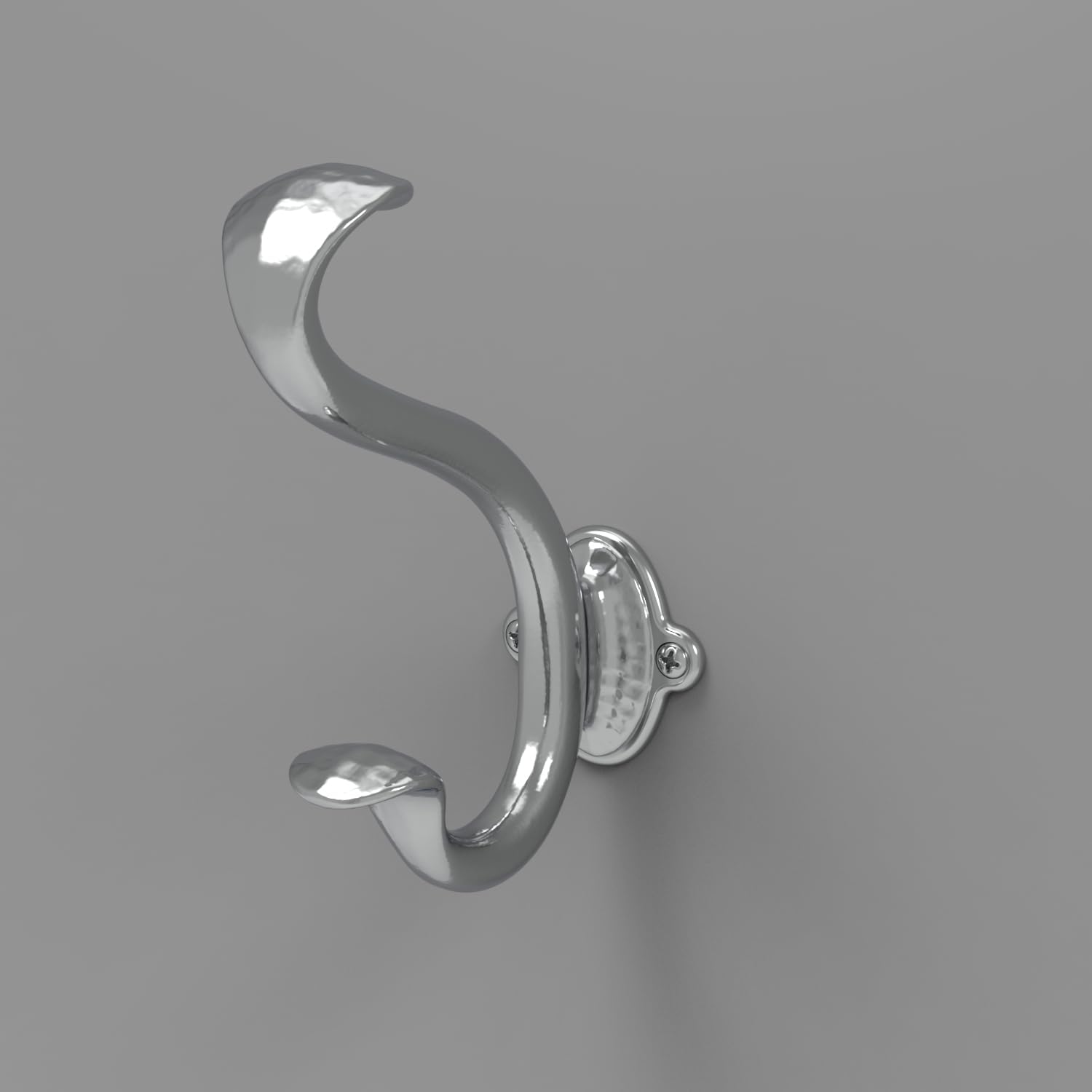 Hickory Hardware Craftsman Collection Hook 1-3/8 Inch Center to Center Chrome Finish (5 Pack)