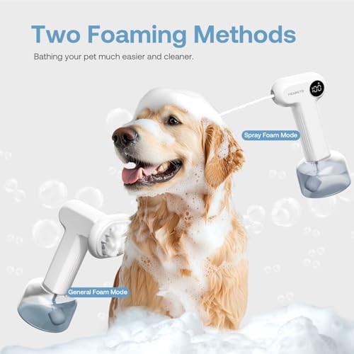 Acessório para chuveiro de cachorro, dispensador automático de sabão com escova de banho para cães,