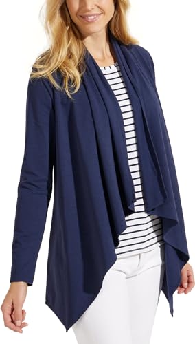 Coolibar UPF 50+ Women's Marietas Sun Wrap - Sun Protective (2X- Navy)