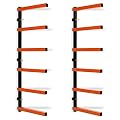 ECOTRIC Max 600 lb Steel 6 Shelf Lumber Storage Rack Wall-Mounted Wood Pipes Rack