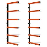 Six-Level 600 lb Capacity Lumber Storage Rack Wall-Mounted both Indoor and Outdoor Use Wood...