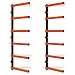 7BLACKSMITHS Six-Level 600 lb Capacity Lumber Storage Rack Wall-Mounted Both Indoor and Outdoor Use Wood Organizer Rack