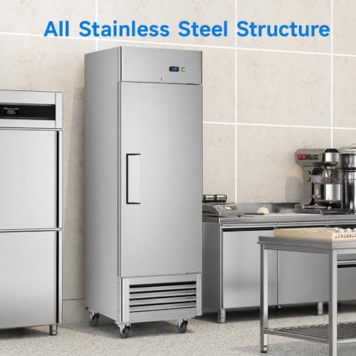 Image of Mojgar 20 Cu Ft Commercial Refrigerator, 27 Inch, Stainless Steel Design