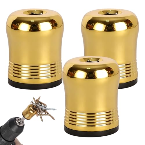 Image of Screwdriver Head Magnetic Ring, Removable Household Tool for Drills, Universal Removable Household Tool Drill Bit Holder for Hex Screwdrivers&PowerBits, Mechanics, Carpenters (Yellow*3pcs)