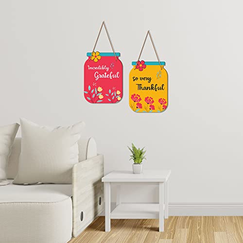 Image of Artvibes Motivational Quotes MDF Wood Wall Hanger Ornaments | Quotes Decor Item | Motivational Wall Decor | Wall Poster | Graphic Art | Gift Items | Office Wall Decoration Items (WH 6807N), Set of 2