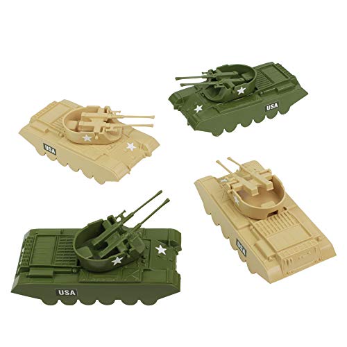 green plastic army tanks