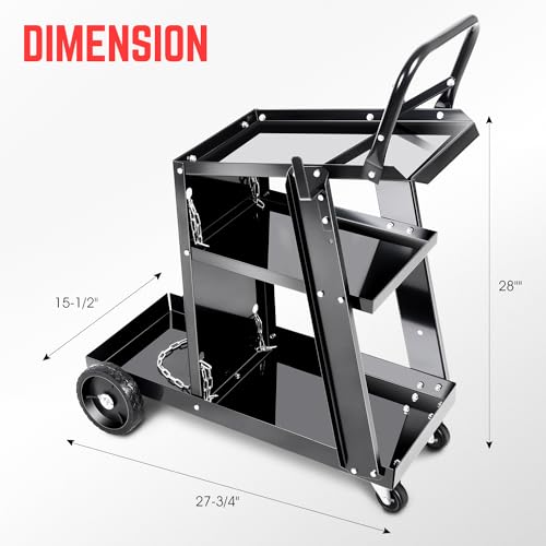 image for DNA MOTORING Welding Cart for TIG MIG Welder and Plasma Cutter, Heavy 