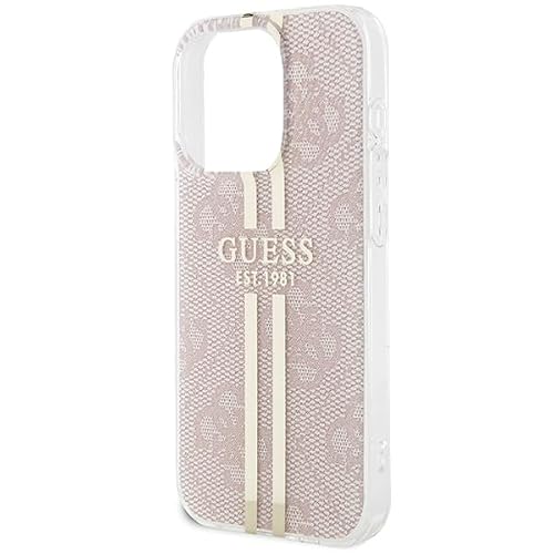 Coque Rigide Guess Pour Iphone 14 Pro Max 67 Pouces Iml 4G Rayures Dorées Et Roses - vue 7