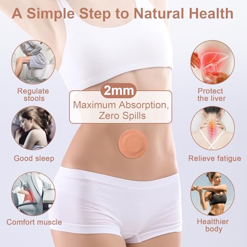 40pcs Castor Oil Belly Button Patch with 4oz Organic Castor Oil Cold Pressed, Cotton Small Caster Oil Pack Wrap — view 5