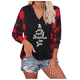 Sudadera de Navidad para mujer: fabricada con materiales de mezcla de algodón de alta calidad, hipoalergénica, transpirable. El jersey de Navidad es muy resistente. Ya sea primavera, otoño o invierno, esta sudadera de moda es un imprescindible para el armario de la familia.