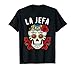 Sugar Skull Shirt La Jefa Women The Boss Dia De Los Muertos Camiseta