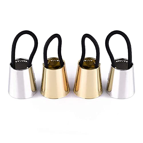 Metal Circle Hair Cuff Ponytail Holder Elastic Hair Ties Band Rope Gold Silver Gothic Punk Hair Accessories For Women Girls Thick Hair 4 Pcs #TOP7