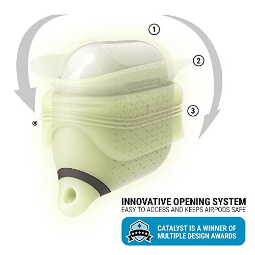 Catalyst Vibe Series Waterproof And Drop Proof Case For Airpods 3, With Premium Carabiner, Compatible Wireless Charging (Glow-In-The-Dark) #TOP3