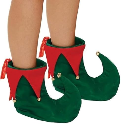 Adults Deluxe Christmas Elf Shoes Fancy Dress, Elves Shoe Co
