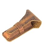 JJNUSA Handmade Sleeve Travel Pouch Leather Safety Razor Case, Double Edge Razor, Old Fashioned Razo
