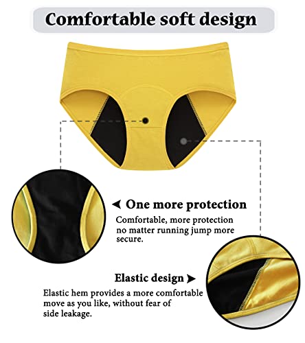 Linzama Teen Girls Period Panties Cotton Underwear Fashion Mixed Colour S #TOP3