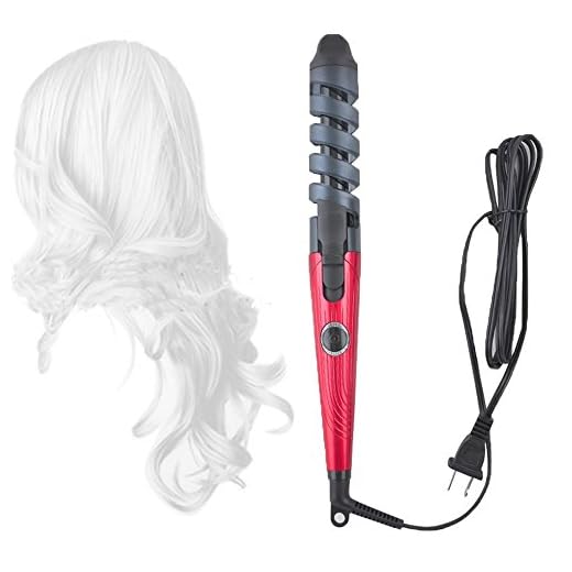 Zinnor Curl Styler Ceramic Barrel Curling Wands Spiral Hair Rollers Instant Heat Hair Curling Iron for Perfect Style Solutions Hair Curler Tool Red