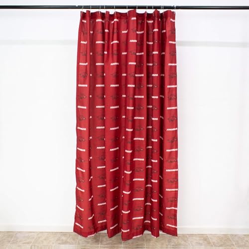 Image of Everything Comfy NCAA Arkansas Razorbacks Bright and Colorful Shower Curtain Cover 70 inch x 72 inch