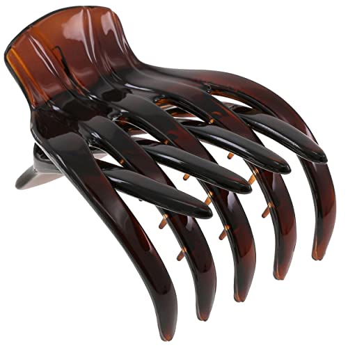 Camila Paris MP422 French Flat Hair Clips for Women, 2.75" Flat Claw Clips, Sleek Curved Design Side Slide Hair Clip for Girl, Strong Non Slip Grip Styling Jaw Accessories for Women, Made in France