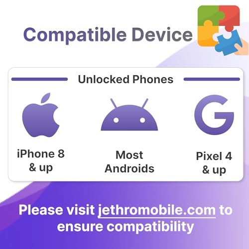 Jethro Mobile Phone Plan | Unlimited Talk & Text Only | No Contract | 3-in-1 Prepaid SIM Card (12 Months) - Thumbnail 6