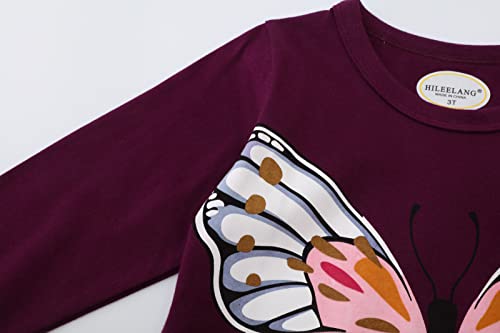 Image of Girl Long Sleeve Shirts Christams Tops Tees Cotton Casual Stripe Crewneck Graphic Jersey Tunic T-Shirts 3 Packs Sets