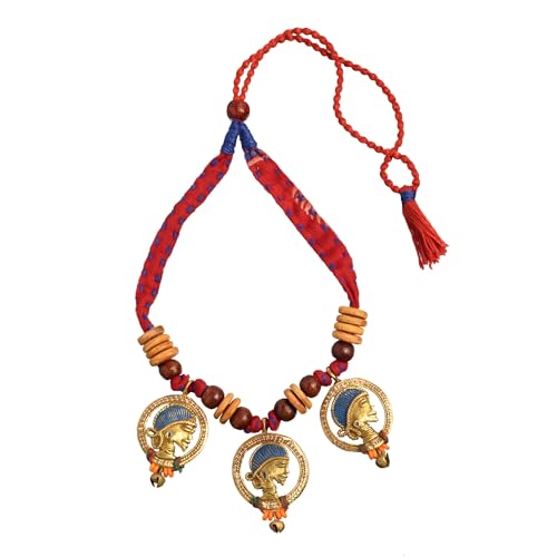 Image of AAKRITI ART CREATIONS Royal Empress Handcrafted Tribal Dhokra Necklace & Choker Collection | Queen-Inspired Artisan Brass Statement Jewelry | Ethnic, Regal & Elegant Necklaces for Women