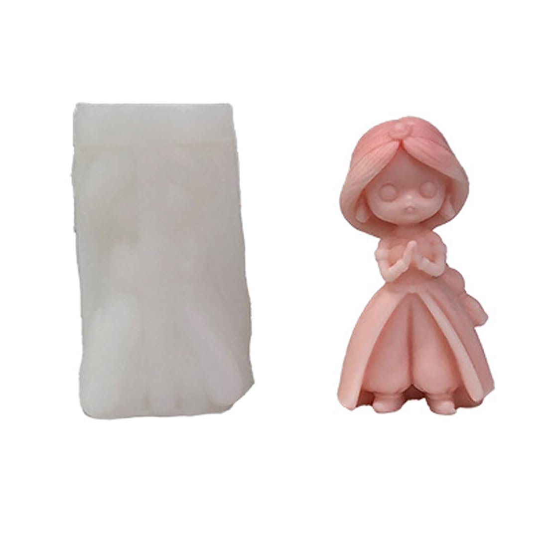 Amazon.com: 3D Girl Doll Silicone Candle Molds, Cartoon Princess