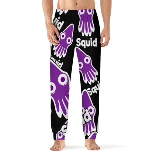 Purple Squid Men's Pajama Bottoms Sleep Lounge Soft Comfy Pants Sleepwear