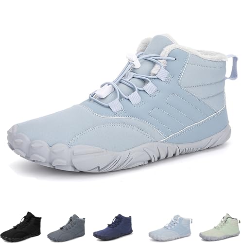 Hike Winter Footwear Barefoot Shoes Womens Men, Wide Toe Box Non-Slip Waterproof Minimalist Walking Snow Boots Sneakers - Main Image