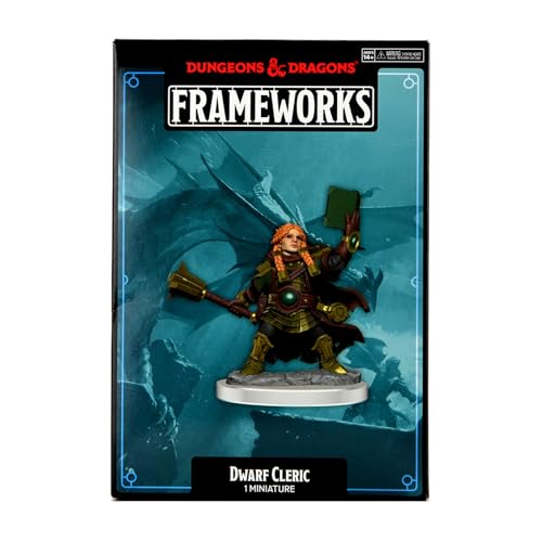 WizKids D&D Frameworks: Dwarf Cleric Female - Unpainted and Unassembled