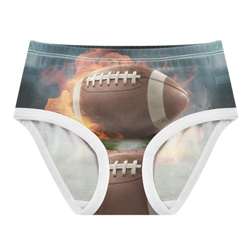 Toddler Underwear Floral 2t Cotton Girl Panties Cute Fun Kids Briefs Undies American Football Field