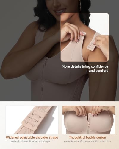 Image of SHAPSHE Corset Waist Trainer Vest for Women Tummy Control Faja with Bra