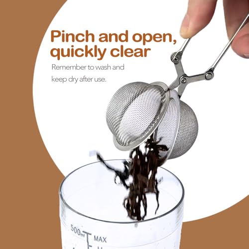 nap Ball Tea Strainer, Ridworg 3 Pack Premium Stainless Steel Tea Infuser with Handle for Loose Leaf Tea Fine Mesh Tea Balls Filter Infusers