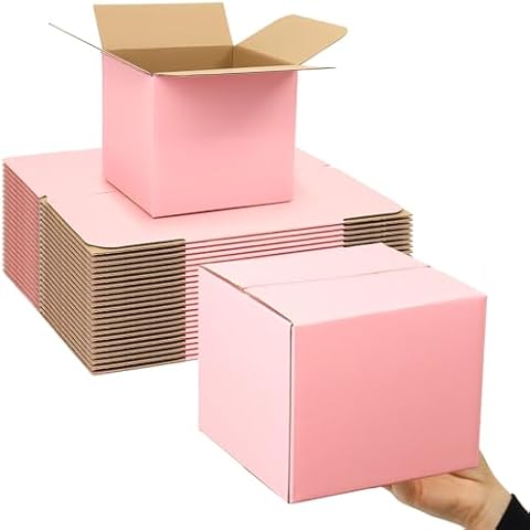 OitiO 6x6x6 Pink Shipping Boxes Cover