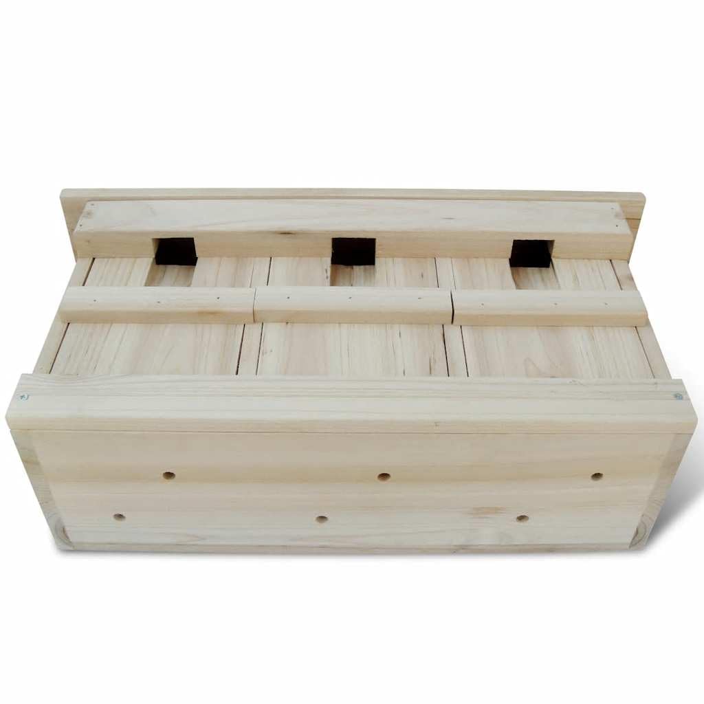 Nido per piccioni in legno, 44 x 15,5 x 21,5 cm, casetta per uccelli con 3 camere per famiglie di pappe, nido per il giardino
