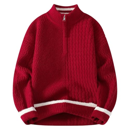 Suéter de cuello alto para hombre en punto suave y cálido para otoño